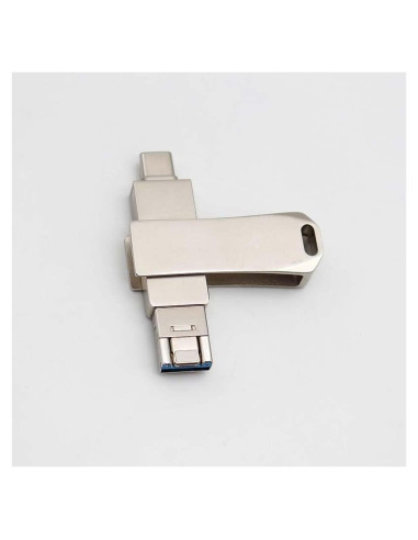 Unidad USB OTG 4 en 1 SD Space Dazzle 128GB Plata