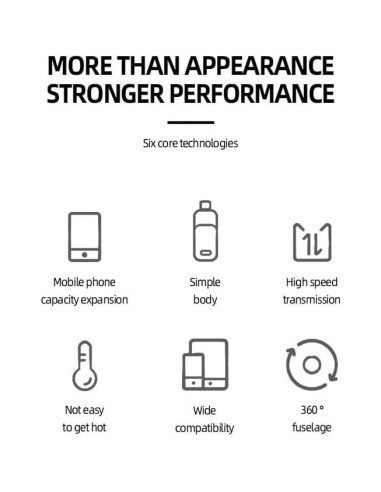 Unidad USB OTG 4 en 1 SD Space Dazzle 128GB Plata