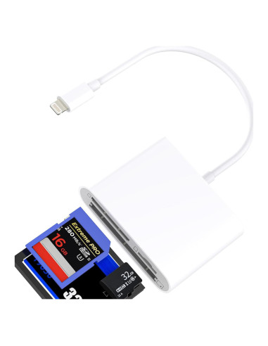 Lector de Tarjetas Lightning 3 en 1 Zoyuzan CF SD Micro SD