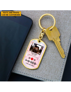 Llavero Gráfico Personalizado UrVog - Acero Quirúrgico Oro 18K 2