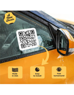 Etiquetas de Código QR Personalizadas Anewdecals 1-25.4 cm 2
