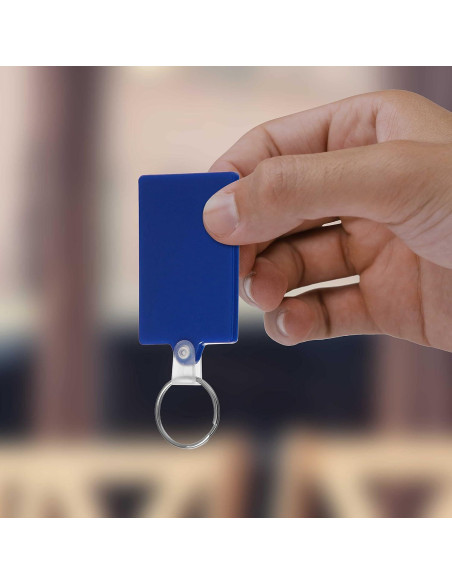 Set de 10 Llaveros Suaves Rectangulares Promocionales Azul