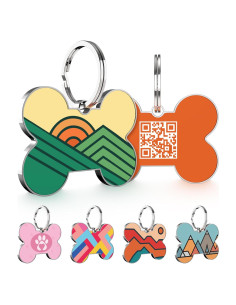 Etiqueta de identificación para mascotas KEKID con código QR