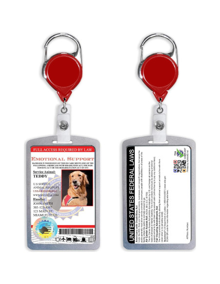 Tarjeta de Identificación de Perro de Servicio XpressID PVC