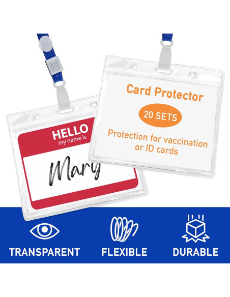 Juego de 20 Sujetadores de Identificación PRO-MASTER 10.8x8.9 cm