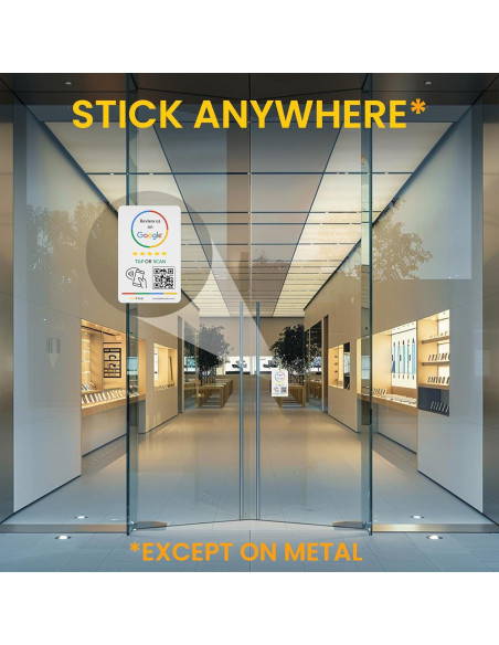 Calcomanías de Reseña Google TapFive 3-Pack - NFC y QR Calcomanías de Reseña Google TapFive 3-Pack - NFC y QR