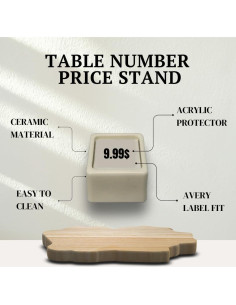 Juego de 10 Soportes de Precio de Cerámica Genérico - 3.5x3.5 cm 2