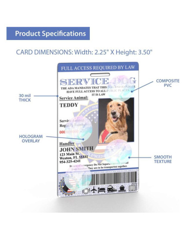 Identificación de Perro de Servicio XpressID - Paquete PRO