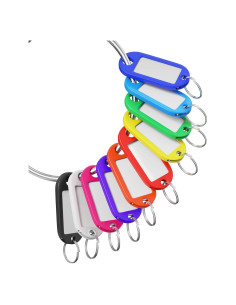 70 Etiquetas de Anillo de Llave Eowllo Multicolor 130g