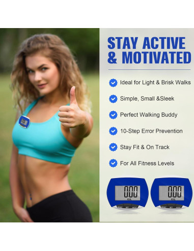 Contador de Pasos Weewooday XP6337 - 24 Piezas, Pantalla LCD