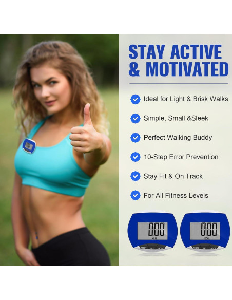 Contador de Pasos Weewooday XP6337 - 24 Piezas, Pantalla LCD