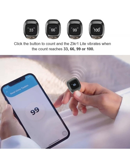 Contador Digital de Dedo Ciciglow con App BT 5.1 y Pantalla 0.49"