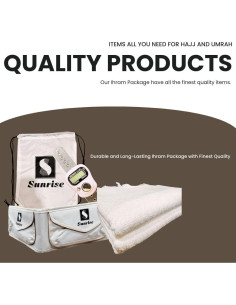 Conjunto Ihram S Sunrise para Hajj y Umrah - 2 Prendas de Algodón 2