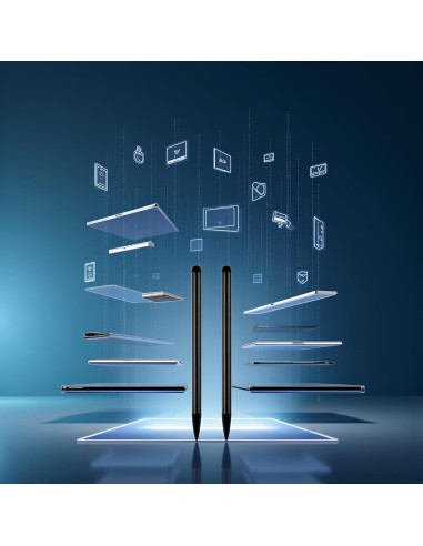 2 Bolígrafos Estilográficos Negros Jinshining para Pantallas Táctiles