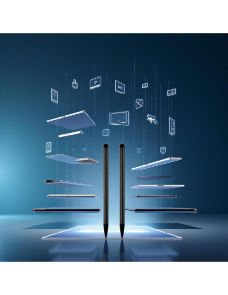 2 Bolígrafos Estilográficos Negros Jinshining para Pantallas Táctiles