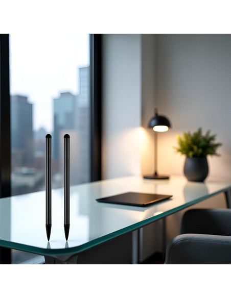 2 Bolígrafos Estilográficos Negros Jinshining para Pantallas Táctiles