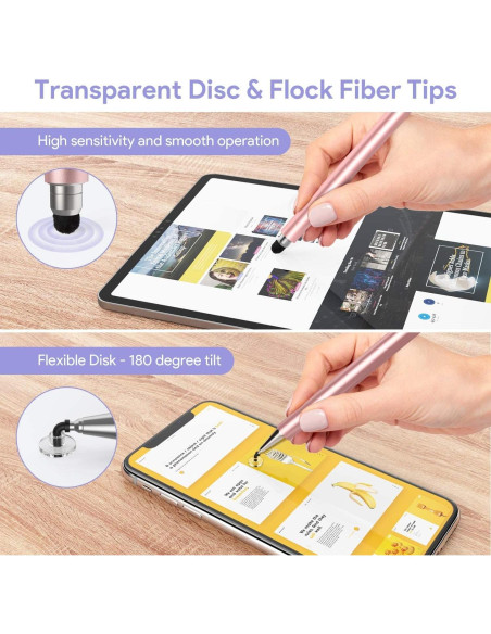Bolígrafos Estilográficos 2 en 1 ANRACHEL para Pantallas Táctiles Bolígrafos Estilográficos 2 en 1 ANRACHEL para Pantallas Táctiles
