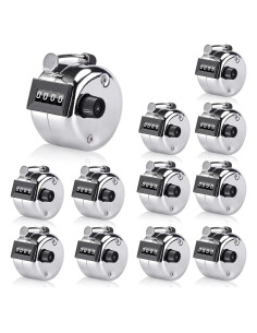 Contador de Tally de Mano VANVENE - Paquete de 12, 4 Dígitos