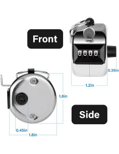 Contador de Tally de Mano VANVENE - Paquete de 12, 4 Dígitos 2