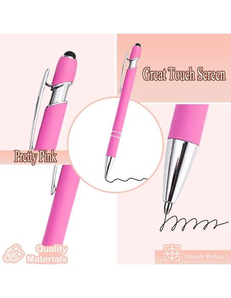 Bolígrafos Estilográficos Rosa 12 Piezas PASISIBICK 1.0mm