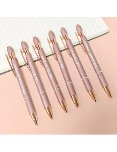 Bolígrafos Stylus YOXMJDB Rosa Oro 1.0mm Paquete de 6 2