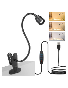 Lámpara LED de lectura con clip SFY ZCL01 USB regulable