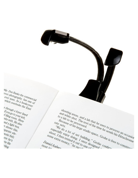 Luz de Lectura Clip On LED Doble Cabeza WITHit Negra