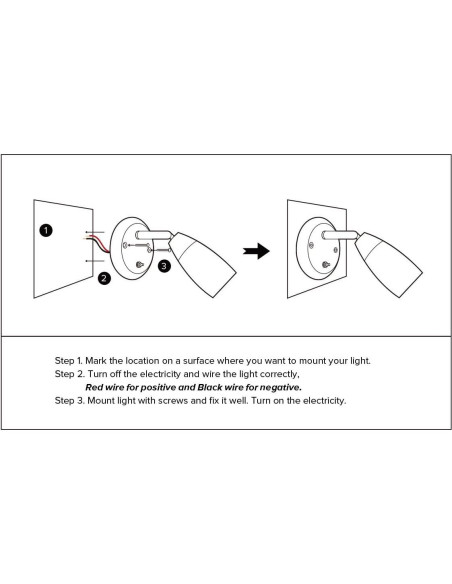 Luz de Lectura LED 12V Jerrylight 6000K Paquete de 2