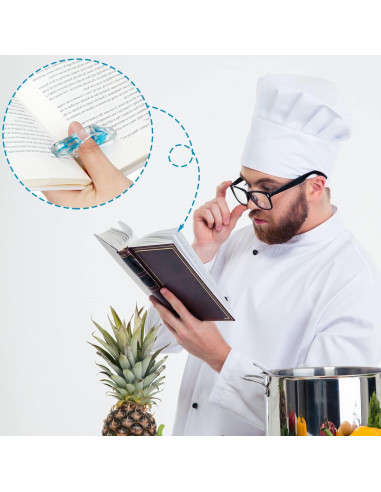 4 Soportes de Página de Libro de Resina Pajean con Flores Secas