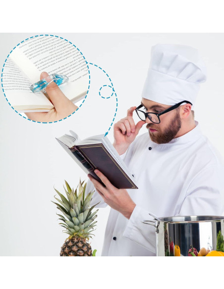 4 Soportes de Página de Libro de Resina Pajean con Flores Secas