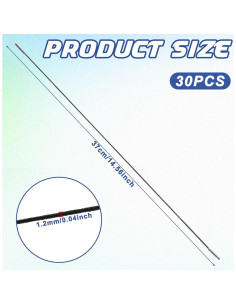 30 Cuerdas Elásticas Negras con Extremos de Metal 37cm QfwdfcTrenz 2