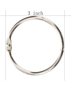 Anillos de Encuadernación de Hoja Suelta KTOJOY 80 mm - 6 Piezas 2