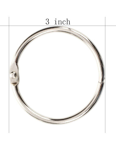 Anillos de Encuadernación de Hoja Suelta KTOJOY 80 mm - 6 Piezas