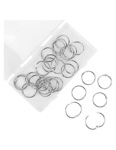 Anillos de Encuadernación BGJRBY 25 mm Metal Niquelado 30 Pzas