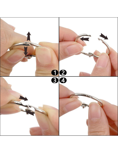 Anillos de Encuadernación BGJRBY 25 mm Metal Niquelado 30 Pzas