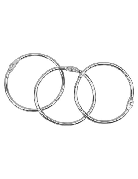 Anillos de Encuadernación Sueltos KTOJOY 50 Piezas 50 mm Plateado