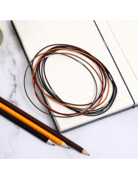 10 Bandas Elásticas para Cuadernos Thinp 16cm a 34cm Colores