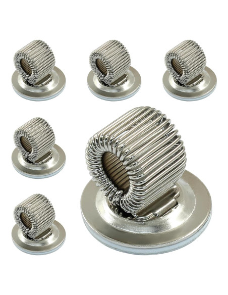 6 Soportes Autoadhesivos para Bolígrafos Rierdge Plateados