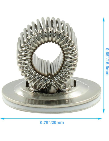 6 Soportes Autoadhesivos para Bolígrafos Rierdge Plateados