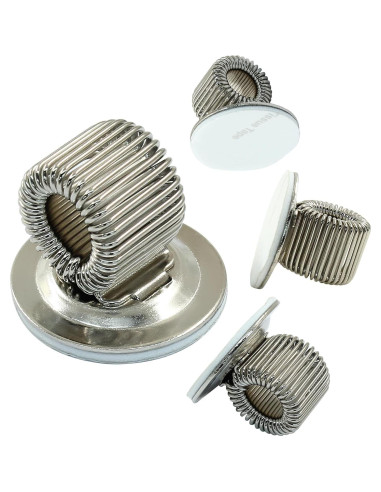 6 Soportes Autoadhesivos para Bolígrafos Rierdge Plateados