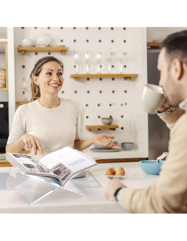 Soporte de Libro Acrílico Peohud 30.5x17.8x14.5 cm