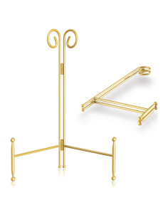 Soporte de Exhibición SVENJBB Dorado 25 cm Plegable 2 Paquete