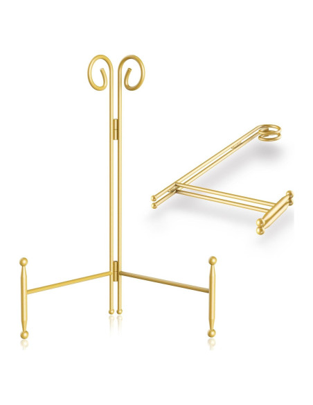 Soporte de Exhibición SVENJBB Dorado 25 cm Plegable 2 Paquete