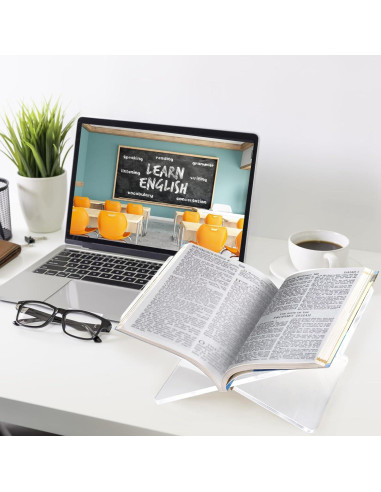 Soporte de Libro Acrílico Peohud 30.5x17.8x14.5 cm