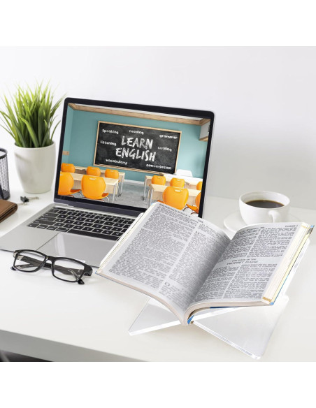 Soporte de Libro Acrílico Peohud 30.5x17.8x14.5 cm