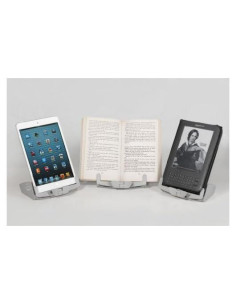 Soporte de Libro Portátil Bookbax Gris - 14x3.8x6.4 cm