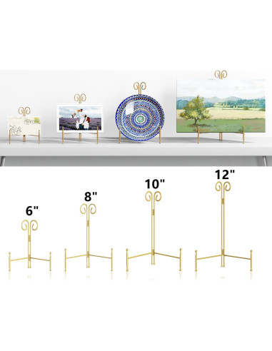 Soporte de Exhibición SVENJBB Dorado 25 cm Plegable 2 Paquete