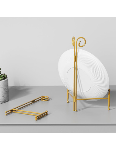 Soporte de Exhibición SVENJBB Dorado 25 cm Plegable 2 Paquete