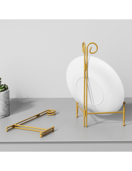 Soporte de Exhibición SVENJBB Dorado 25 cm Plegable 2 Paquete