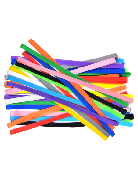 Bandas de Goma de Silicona Coopay 36 Piezas Multicolor 30.48 cm